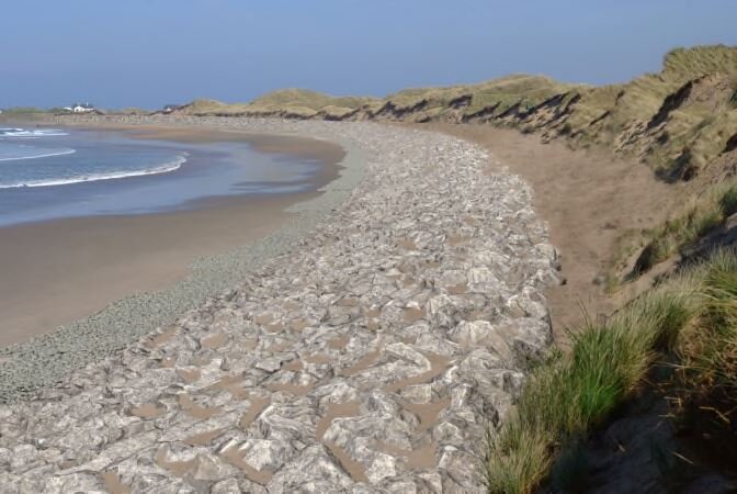 An artist’s impression of the proposed artificial rock-armour toe berm Photo: © Creagh House Environmental Ltd
