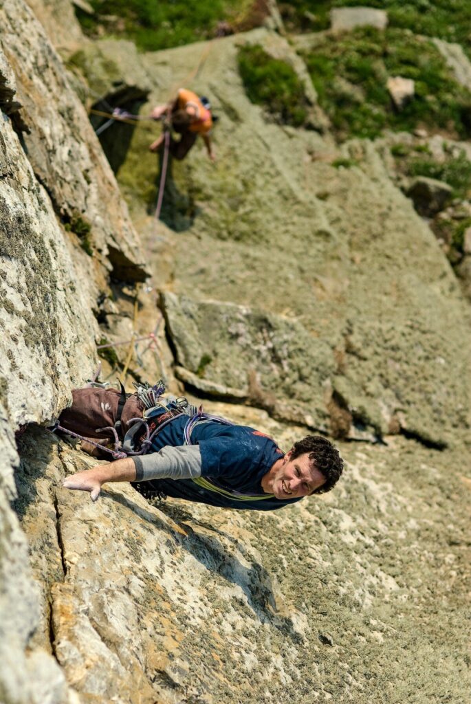 Andy Scott on the classic Winking Crack, wondering if he has enough big cams.