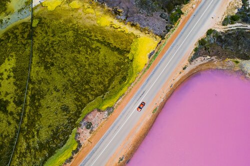 The pink dying algae is meant to be great for the skin, but I’d probably give the swimming a miss!