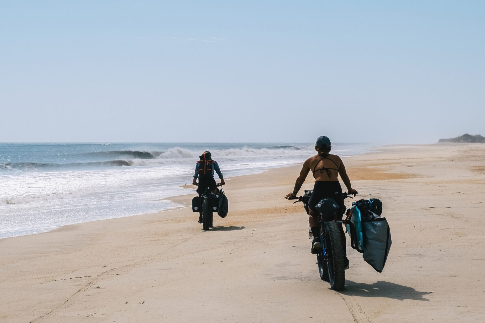 Somewhere north of Rodanthe, we rode past hundreds of perfect breaks on a hunch to reach a bank that would provide bigger and better waves. It did.