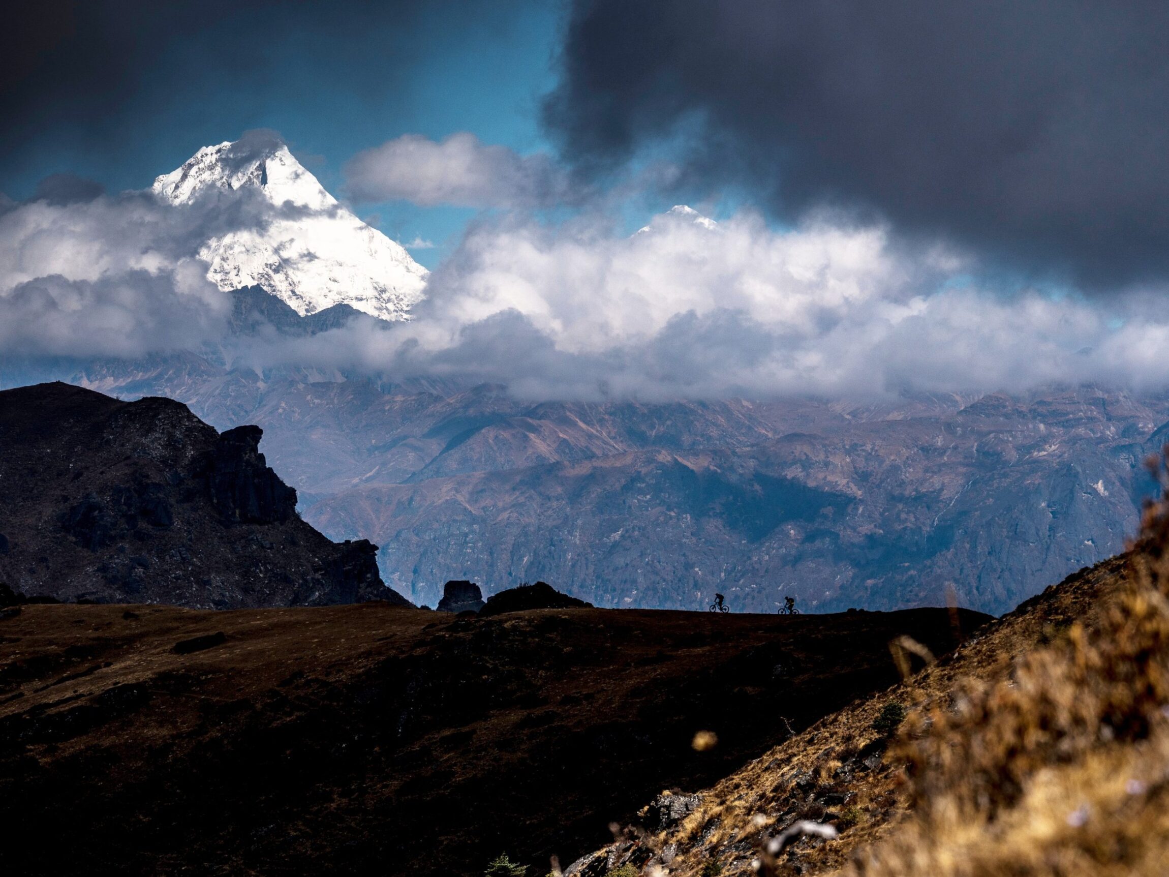 Dwarfed by 7326m-high Jomolhari, Sam Seward and Euan Wilson ride the Chelela trek trail. With climbing above 6000 metres prohibited in Bhutan, most of its highest peaks remain unconquered, and with such a small biomass of mountain bikers in the country, the trails that approach such peaks remain un-ridden too.