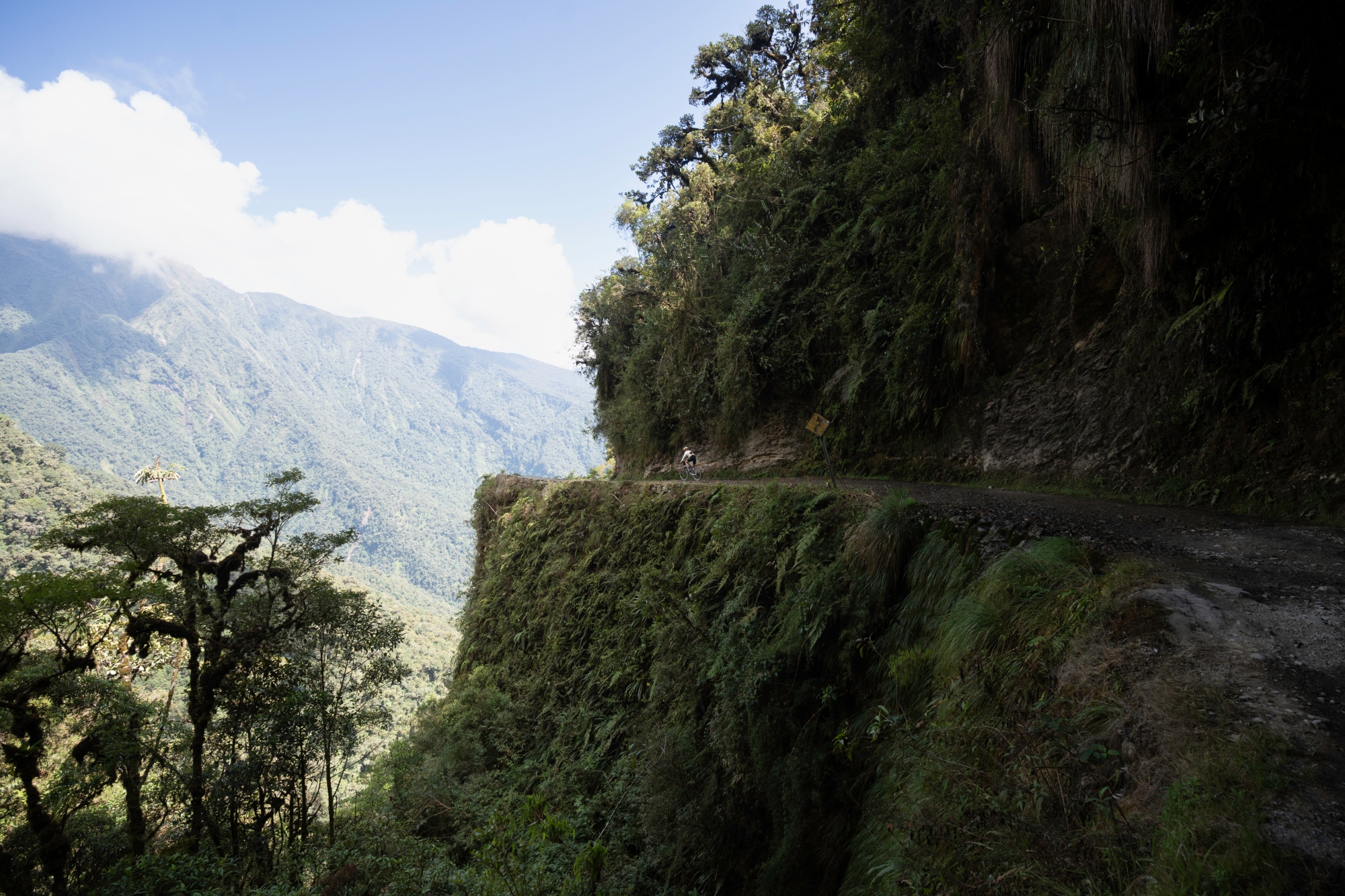 Sami Sauri rides the Death Road in Bolivia